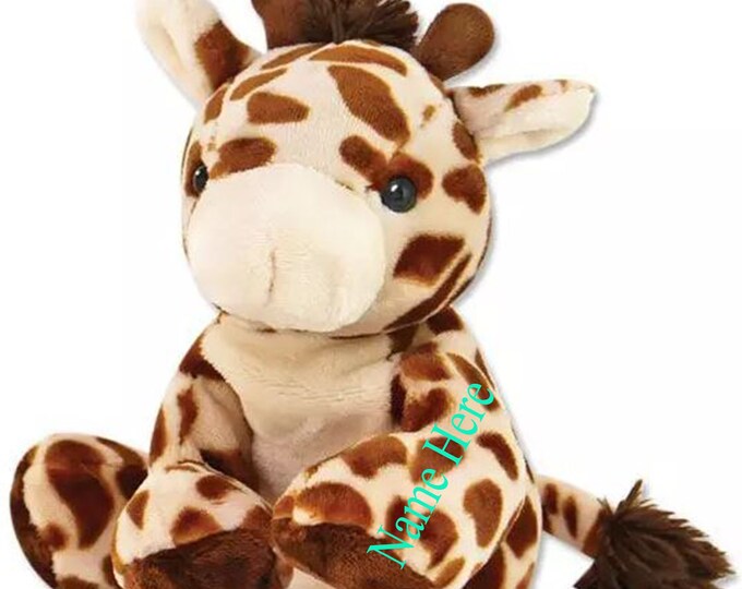 Personalized Giraffe Plush Giraffe Stuffed Animal Super Soft Etsy