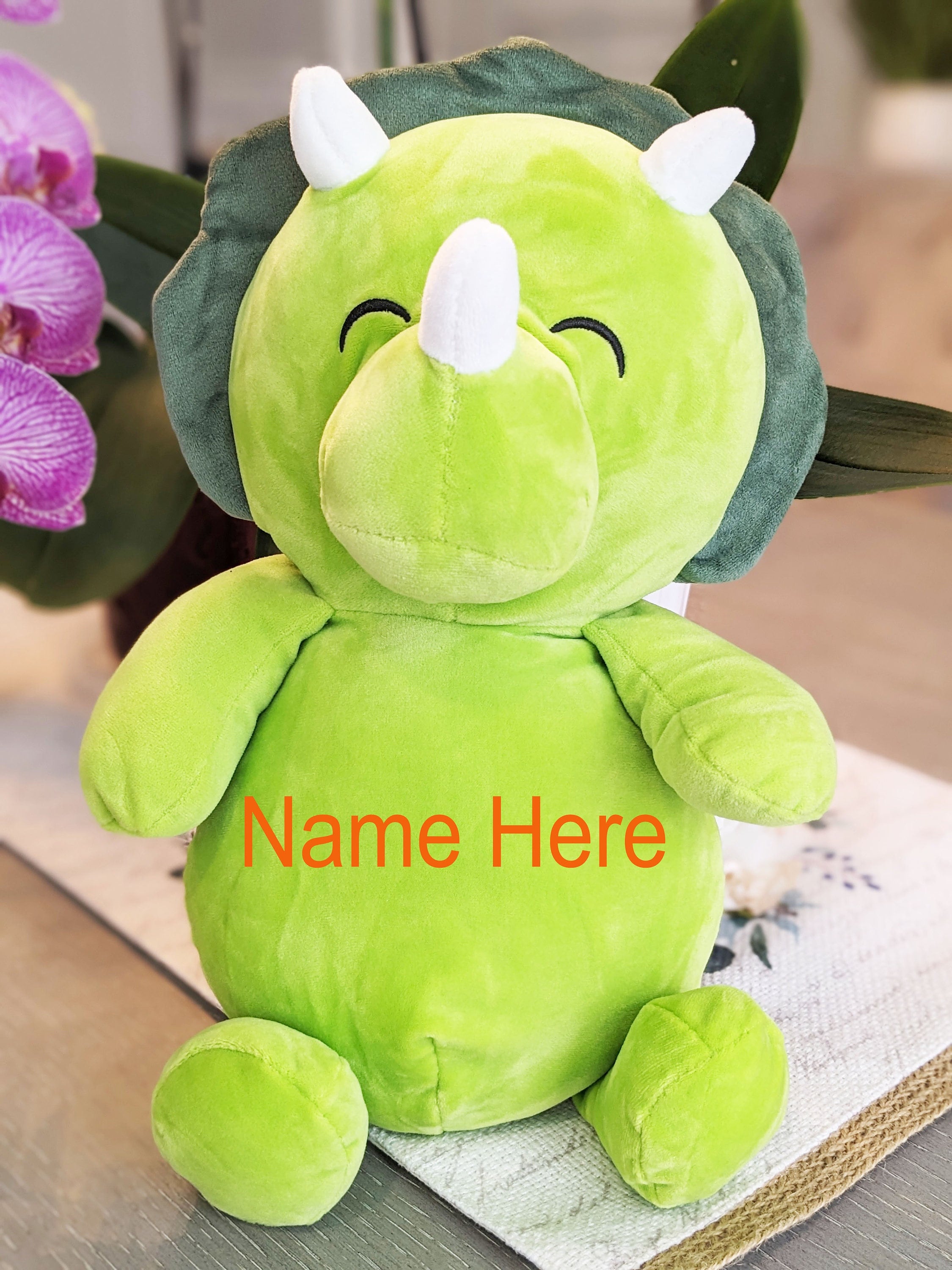 Green triceratops stuffed animal discount