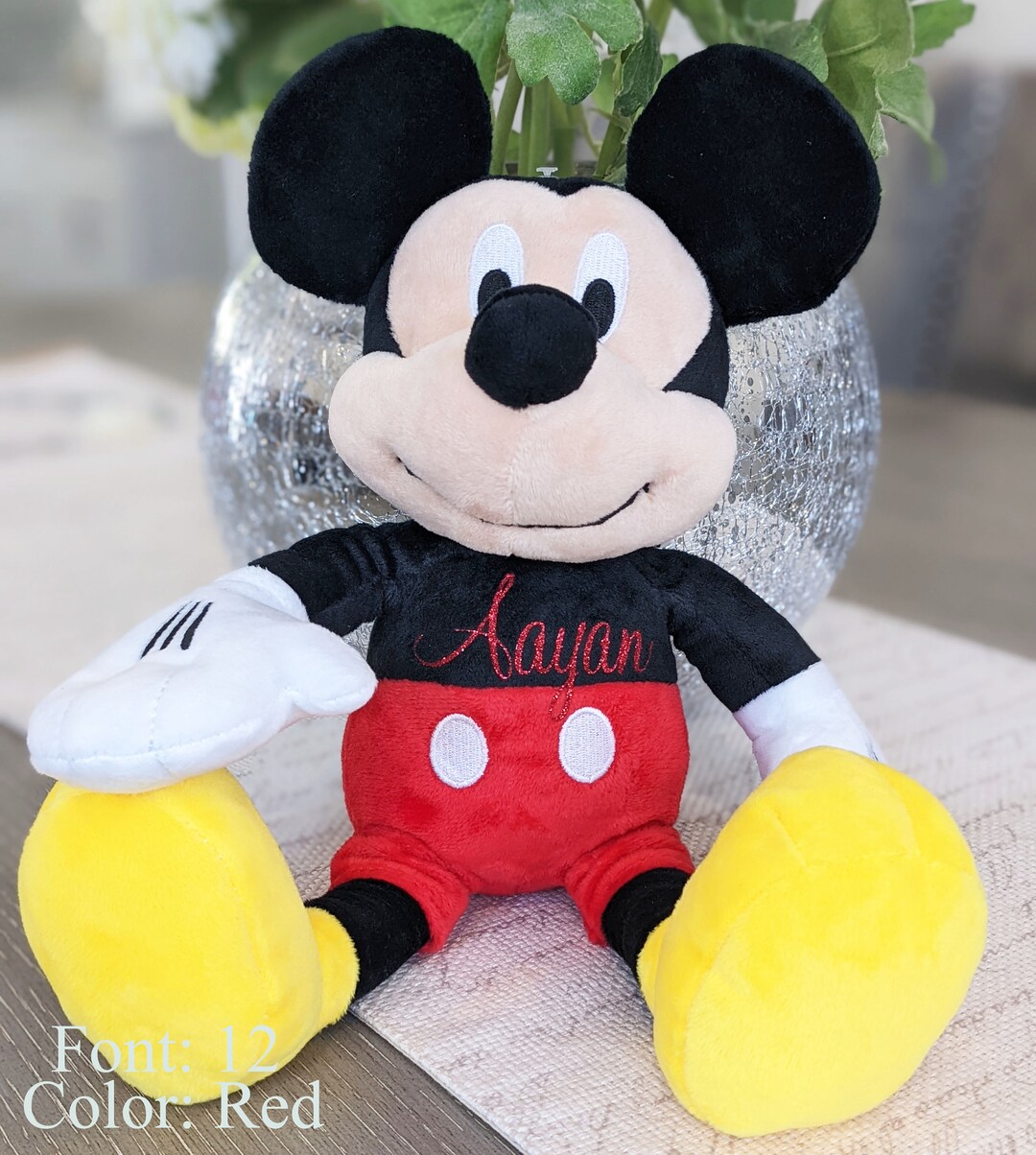 Personalized Mickey Plush Rattle Toy, 15