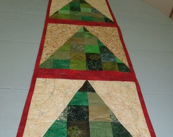 Christmas Tree Table Runner, Christmas Wall Hanging