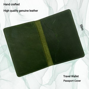 Custom Initial Genuine LEATHER PASSPORT And Card HOLDER, Durable Slim travel Accessory Perfect Gift For Traveller image 6