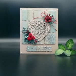 Tarjeta 3D de lujo hecha a mano, tarjeta de regalo de dinero, tarjeta de cumpleaños con corazón de papel de encaje, para un ser querido, para mamá, aniversario, tarjeta en caja decorada