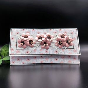 Envelope de dinheiro feito à mão, carteira de dinheiro com flores, porta-cartão de presente, envelope de voucher, envelope de dinheiro em caixa de presente, envelope de dinheiro decorado