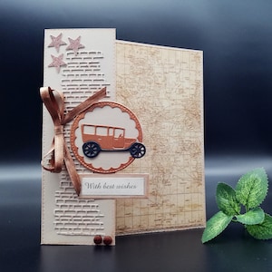 Biglietto di pensionamento, Biglietto fatto a mano per lui, Biglietto in una scatola regalo decorata, Biglietto di auguri per uomo, Biglietto per la festa del papà, Biglietto di auguri