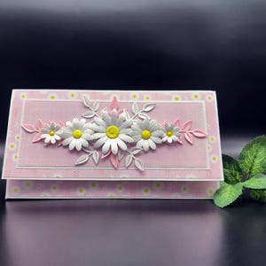 Envelope de dinheiro feito à mão, carteira de dinheiro com flores, porta-cartão de presente, envelope de voucher, envelope de dinheiro em caixa de presente, envelope de dinheiro decorado