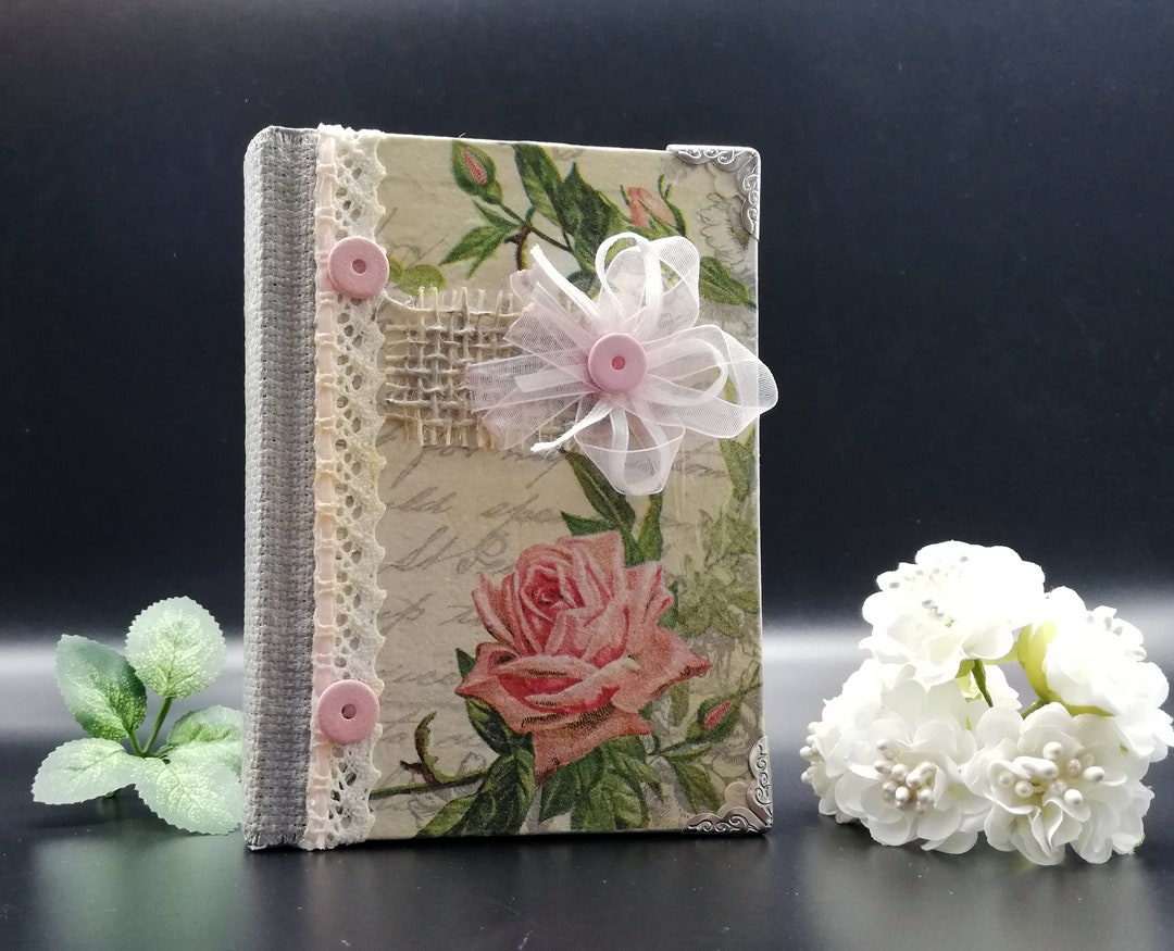 Hand Decorated Notebook 150-110 Mm,notebook With Decoupage,notebook ...