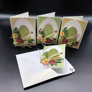 Set di biglietti di Pasqua, quattro mini biglietti di Pasqua, quattro biglietti di auguri di Pasqua, mini biglietti di auguri di Pasqua, set di biglietti di auguri di Pasqua, set di biglietti di auguri di Pasqua