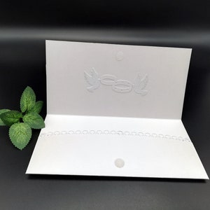 Handmade wedding envelope/Elegant envelope for wedding money/Envelope for voucher/Envelope decorated with pearl beads/Envelope in a box image 5