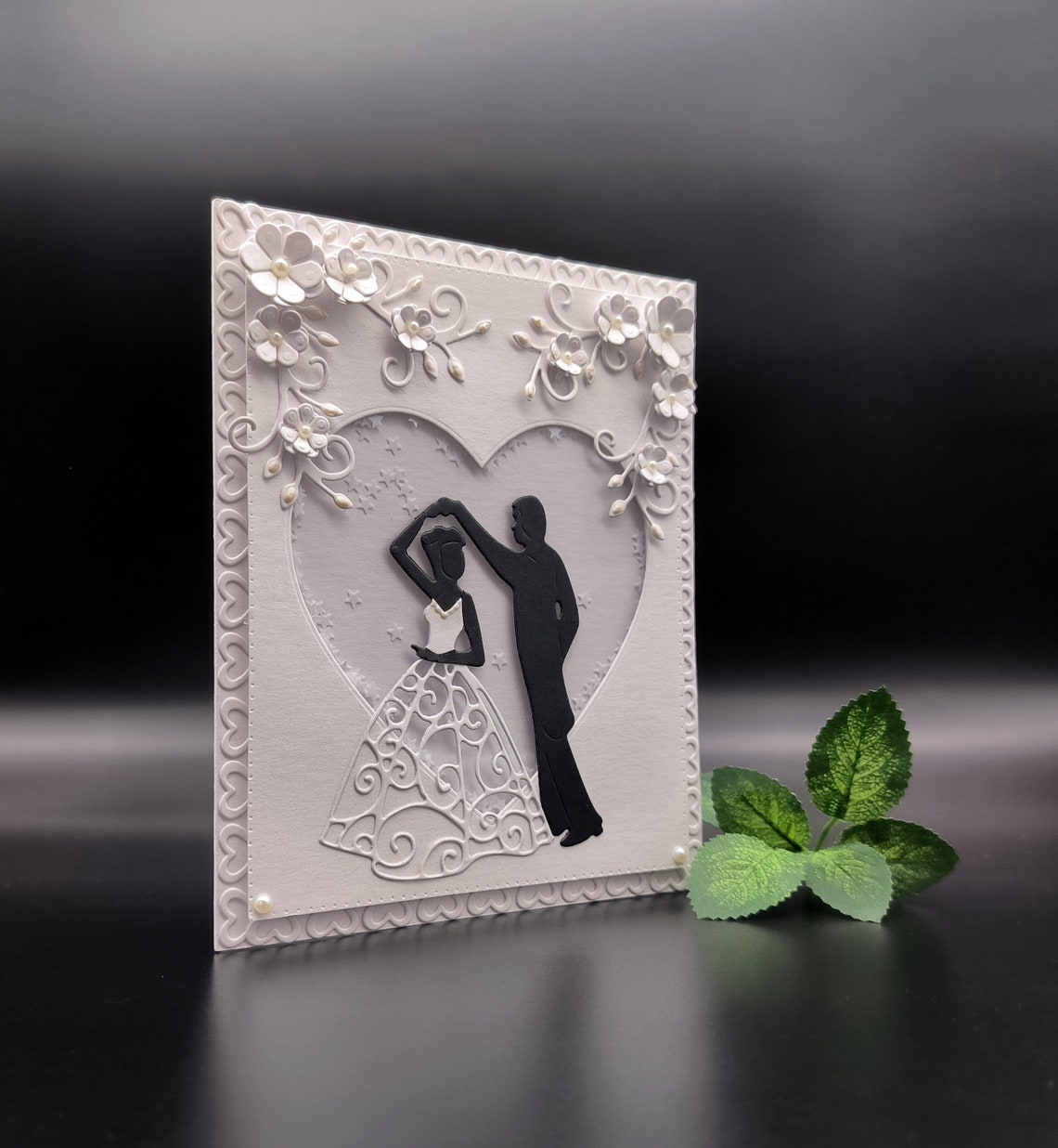 Handmade 3D Wedding Card: Shaker Card in Gift Box - Etsy