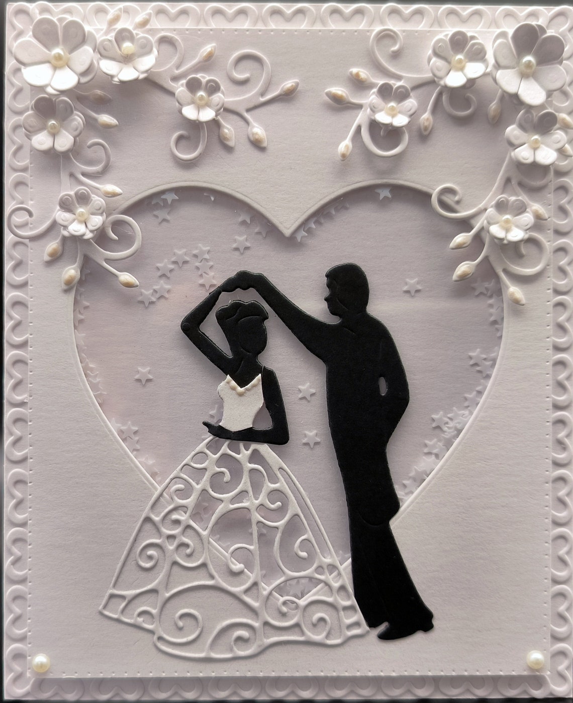 Handmade 3D Wedding Card: Shaker Card in Gift Box - Etsy