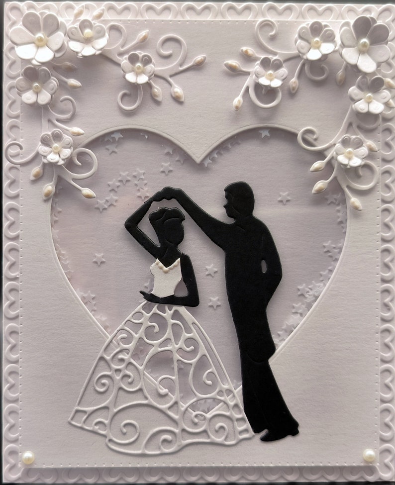 Handmade 3D Wedding Card: Shaker Card in Gift Box - Etsy
