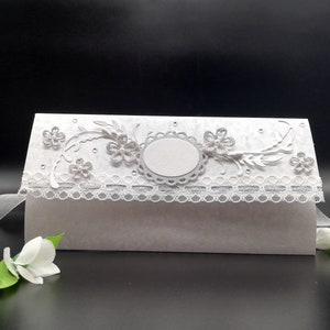 Porte-monnaie de mariage de luxe, porte-cadeau de mariage, enveloppe d'argent pour les jeunes mariés, portefeuille d'argent de mariage, cadeau d'argent de mariée, carte d'argent de mariage
