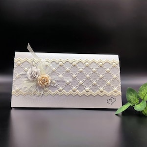 Elegant cash envelope,Gift card envelope,Wedding gift envelope,Cash gift envelope,Lace envelope,Wedding envelope in box