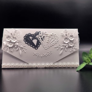 Luxus Hochzeit Geld Umschlag,handgefertigter Geschenk Umschlag,Hochzeitsgeschenk Umschlag,Geldgeschenk Umschlag in einer Box,Brautparty Geld Halter Karte