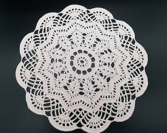 6/six/placemats and serving rings,Lace placemats,Napkin rings,Crochet placemats,Table gift set in box,Birthday,Wedding,New home gift