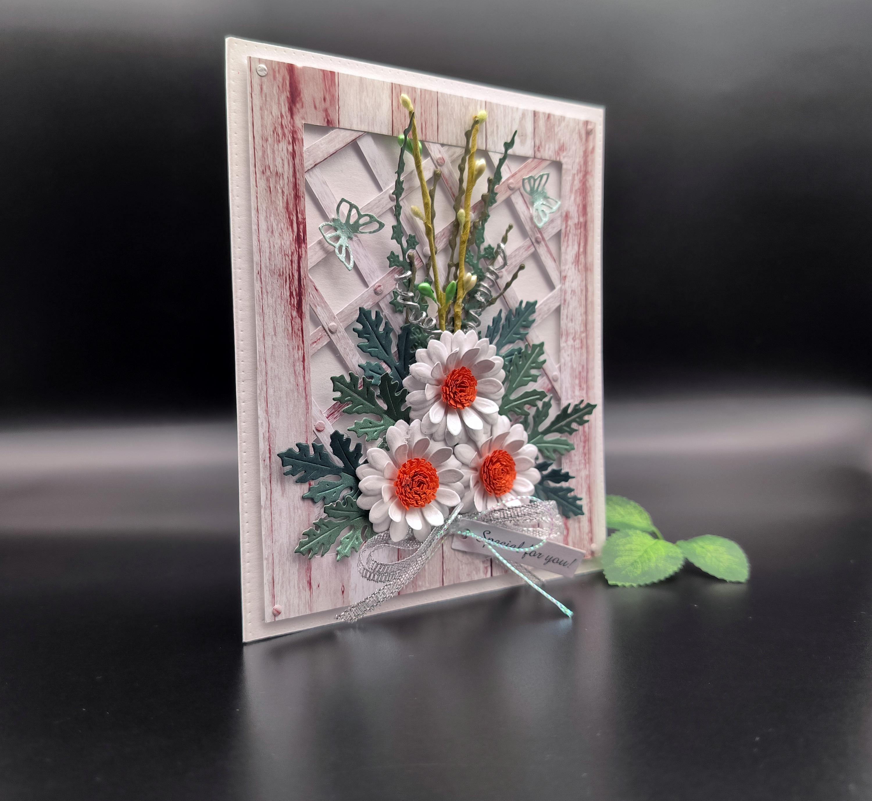 Handmade Paper Daisy Birthday Card: 3D Floral Greeting Card With Gift ...