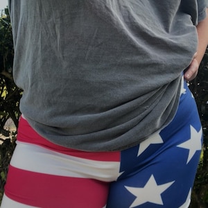 Patriotic Women's Shorts, USA Flag Design, Summer Wear, July 4th Celebration, Outdoor Activities, Beach Day