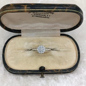 Vintage Silver Flower ring with CZ, made in Czechoslovakia