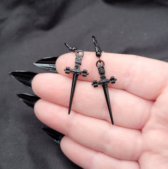 Dagger 2024 earrings etsy