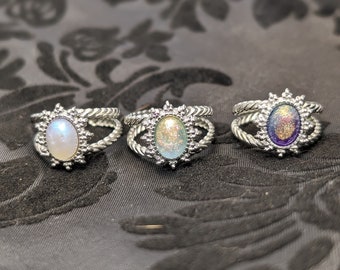 Sunburst Stainless Steel Adjustable Resin Rings