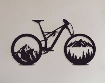 Metal Bicycle Wall Art, Rider Bicycle Metal Wall Decor, Kitchen, Bathroom, Living Room Wall Decor, Above Bed Decor, Artwork for Walls