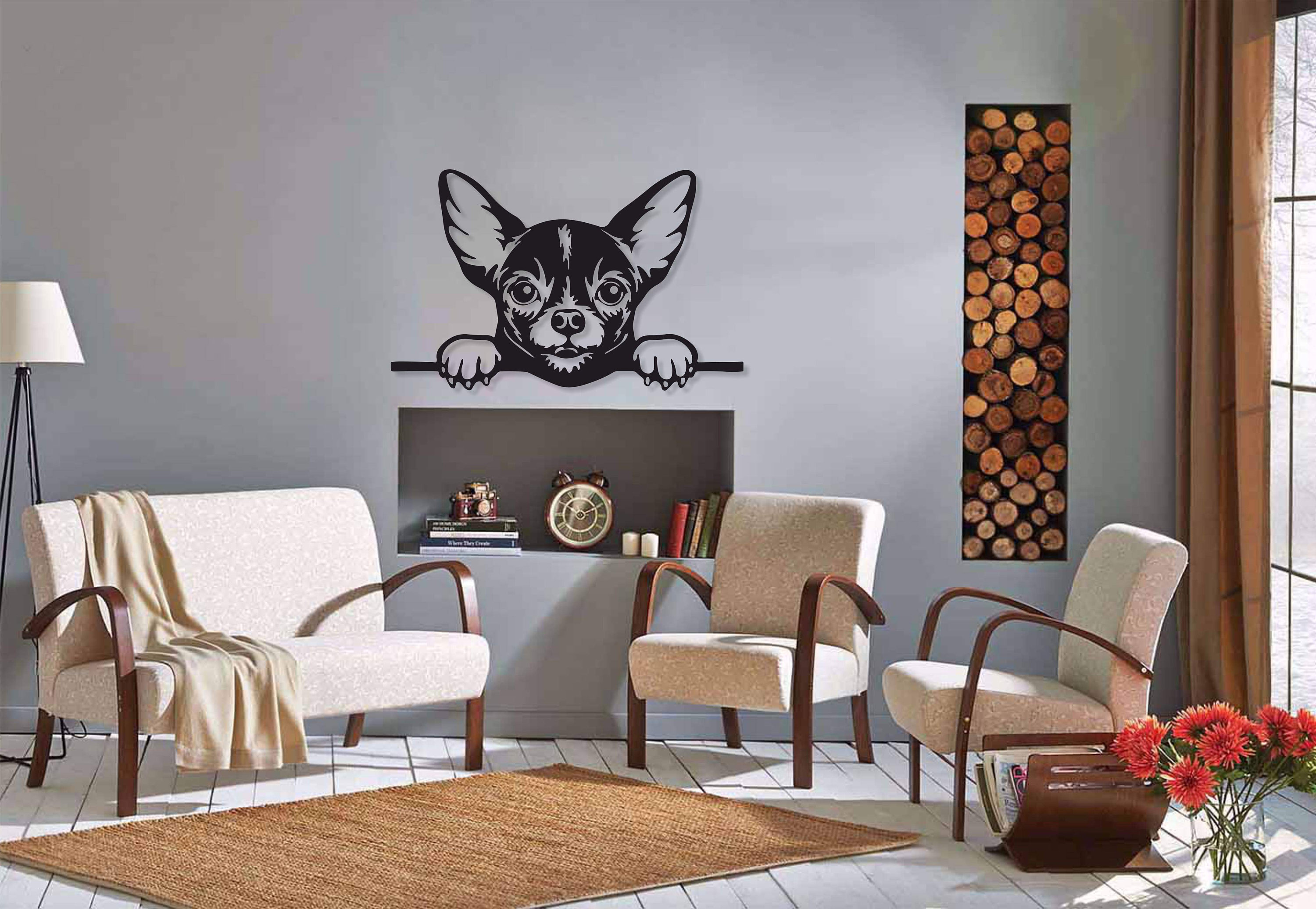 Metal Dog Wall Decor Peeking Dog Metal Wall Art Dog Lovers Etsy