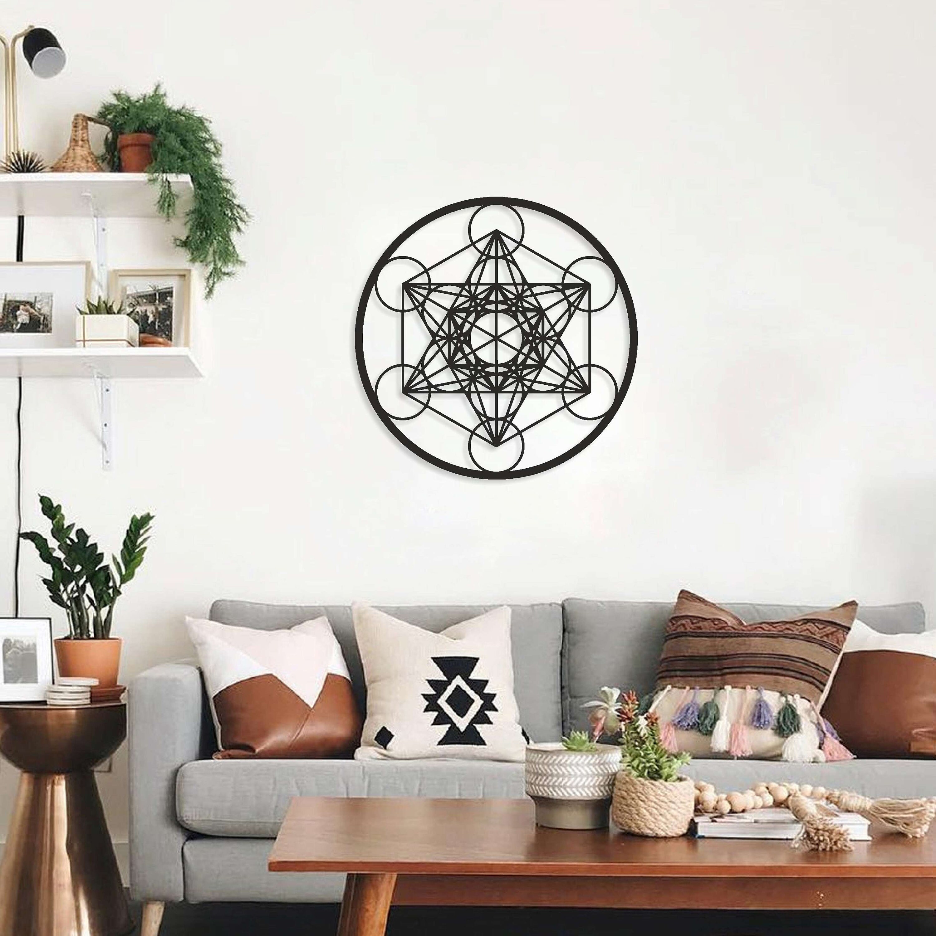 Metatron Cube Wall Decor Mattatron Cube Wall Art Metal Wall - Etsy