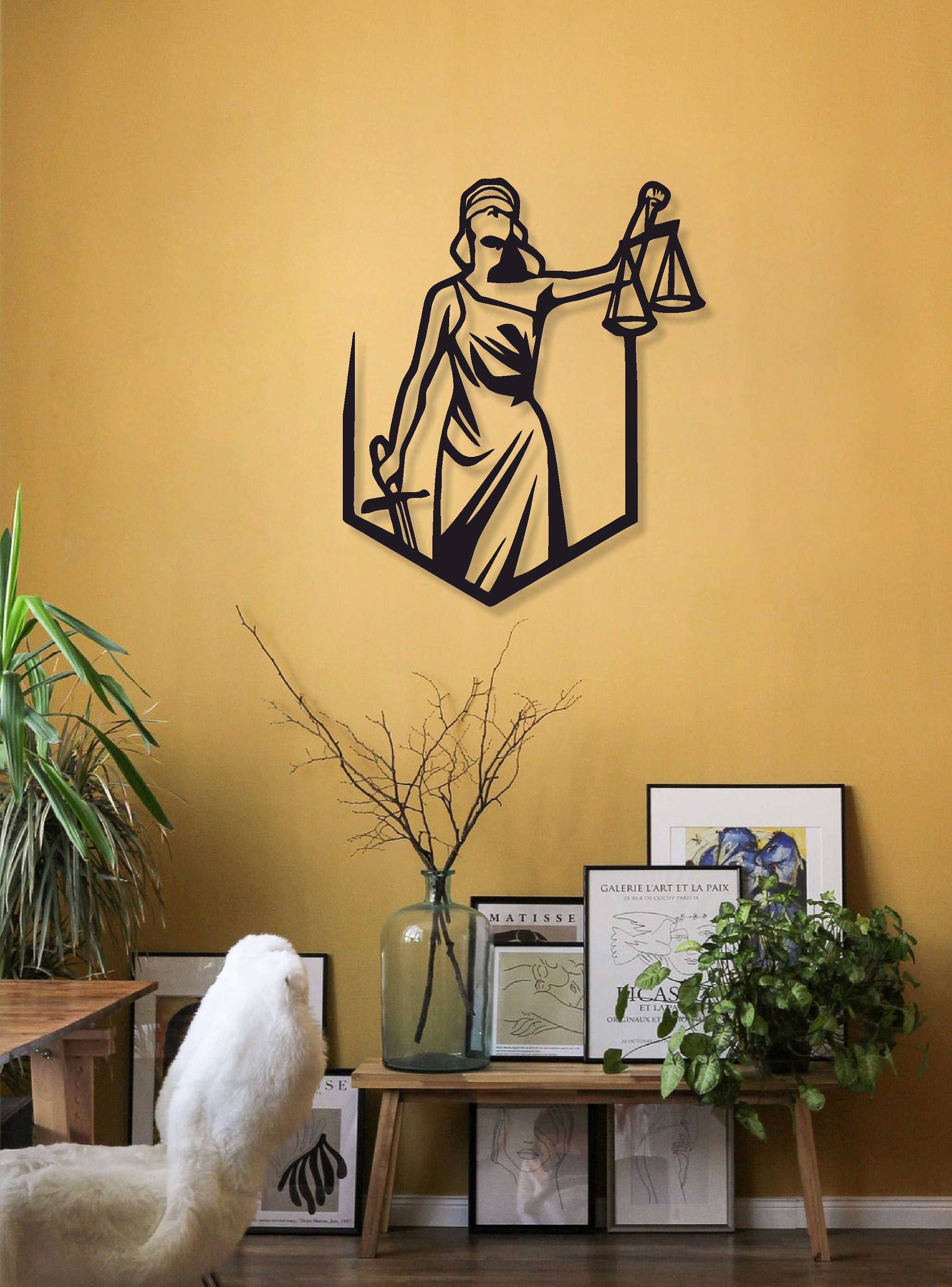 Metal Lady Justice Wall Art Justice Wall Decor Living Room | Etsy Ireland