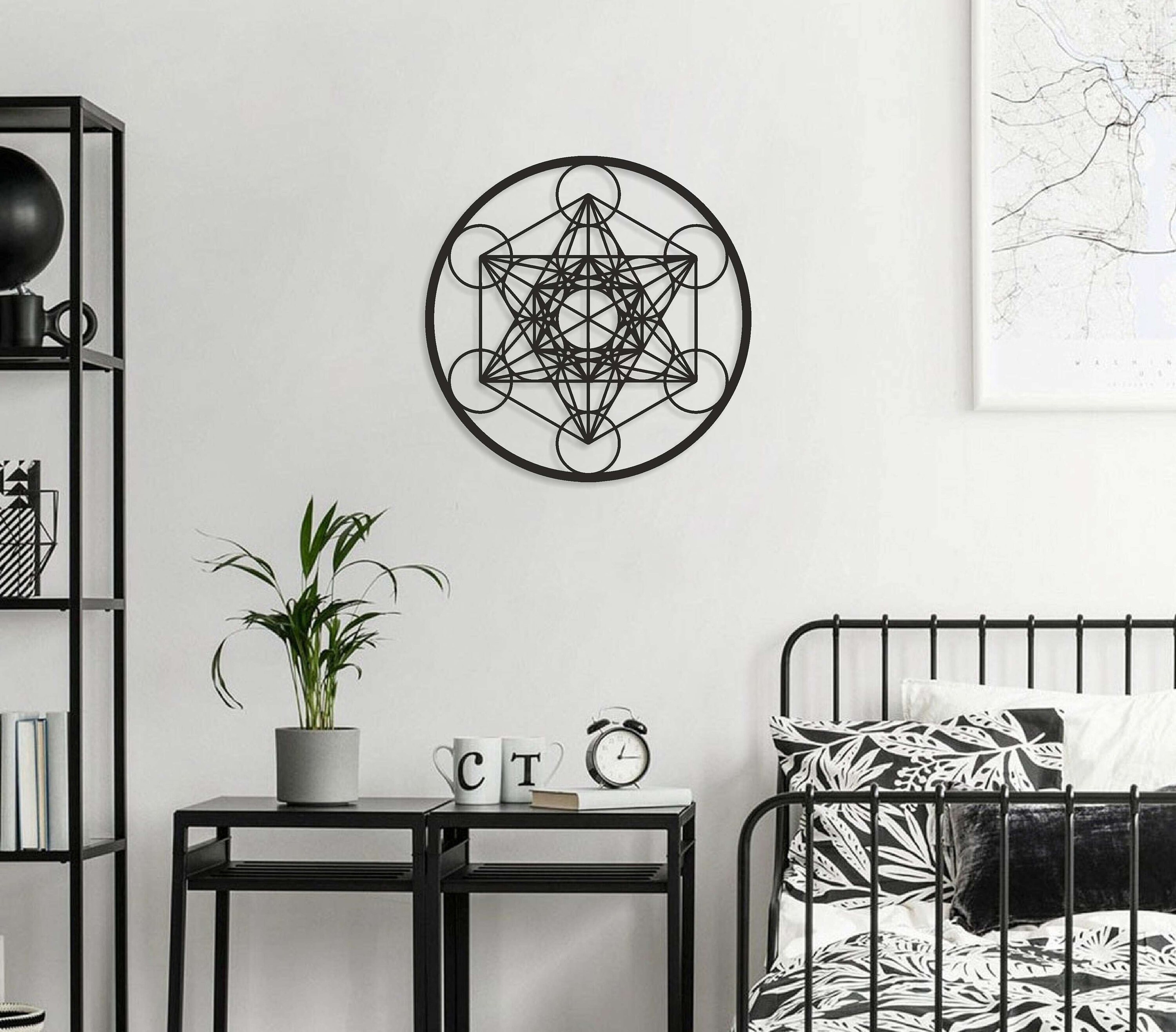 Metatron Cube Wall Decor Mattatron Cube Wall Art Metal Wall - Etsy