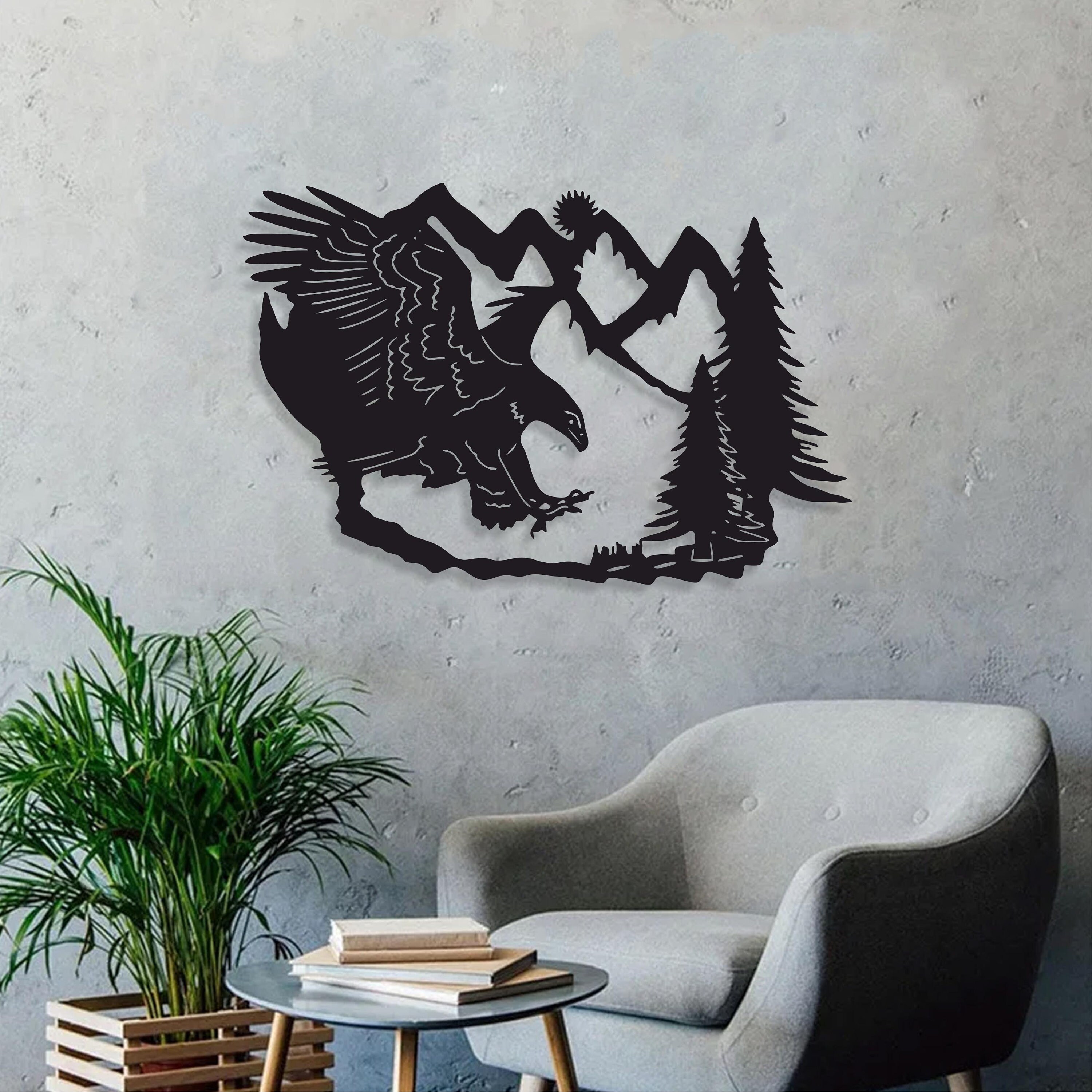 Eagles Metal Wall Art American Eagle Metal Wall Art Wild Etsy