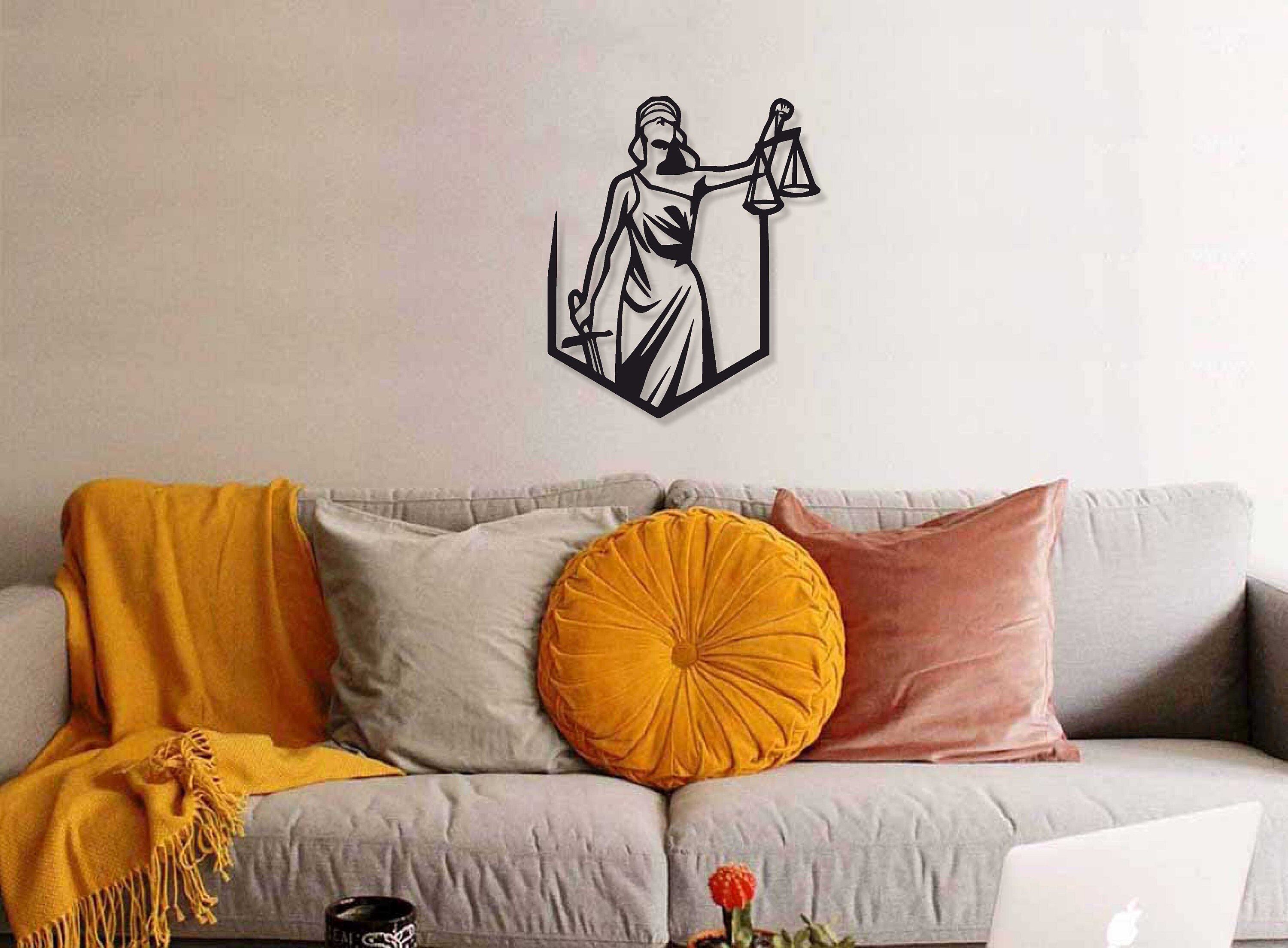 Metal Lady Justice Wall Art Justice Wall Decor Living Room - Etsy Ireland
