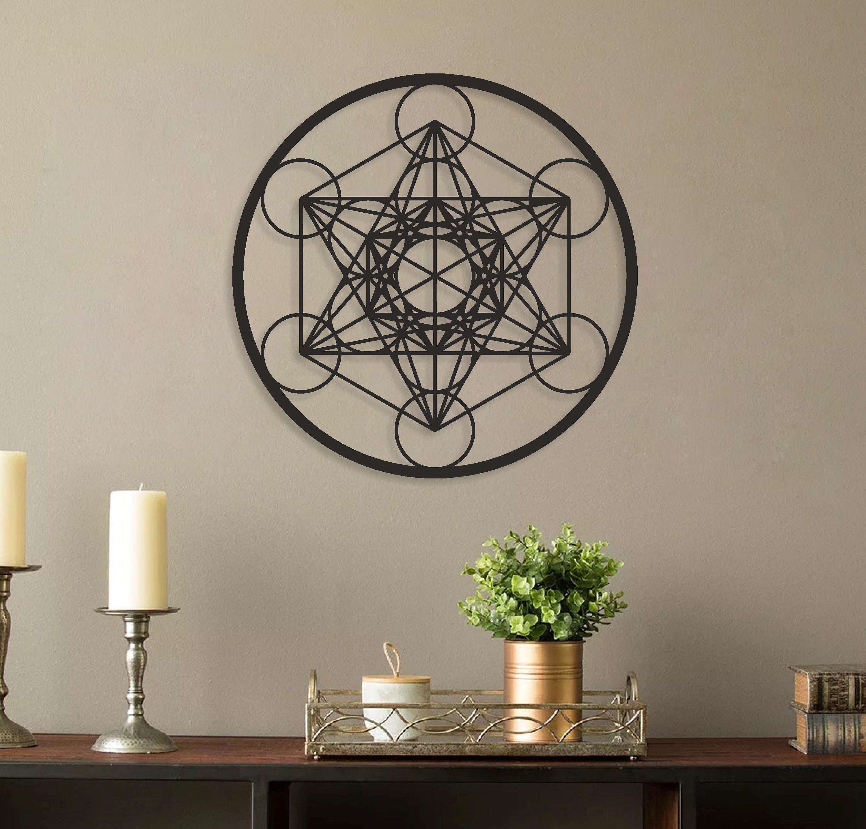 Metatron Cube Wall Decor Mattatron Cube Wall Art Metal Wall - Etsy