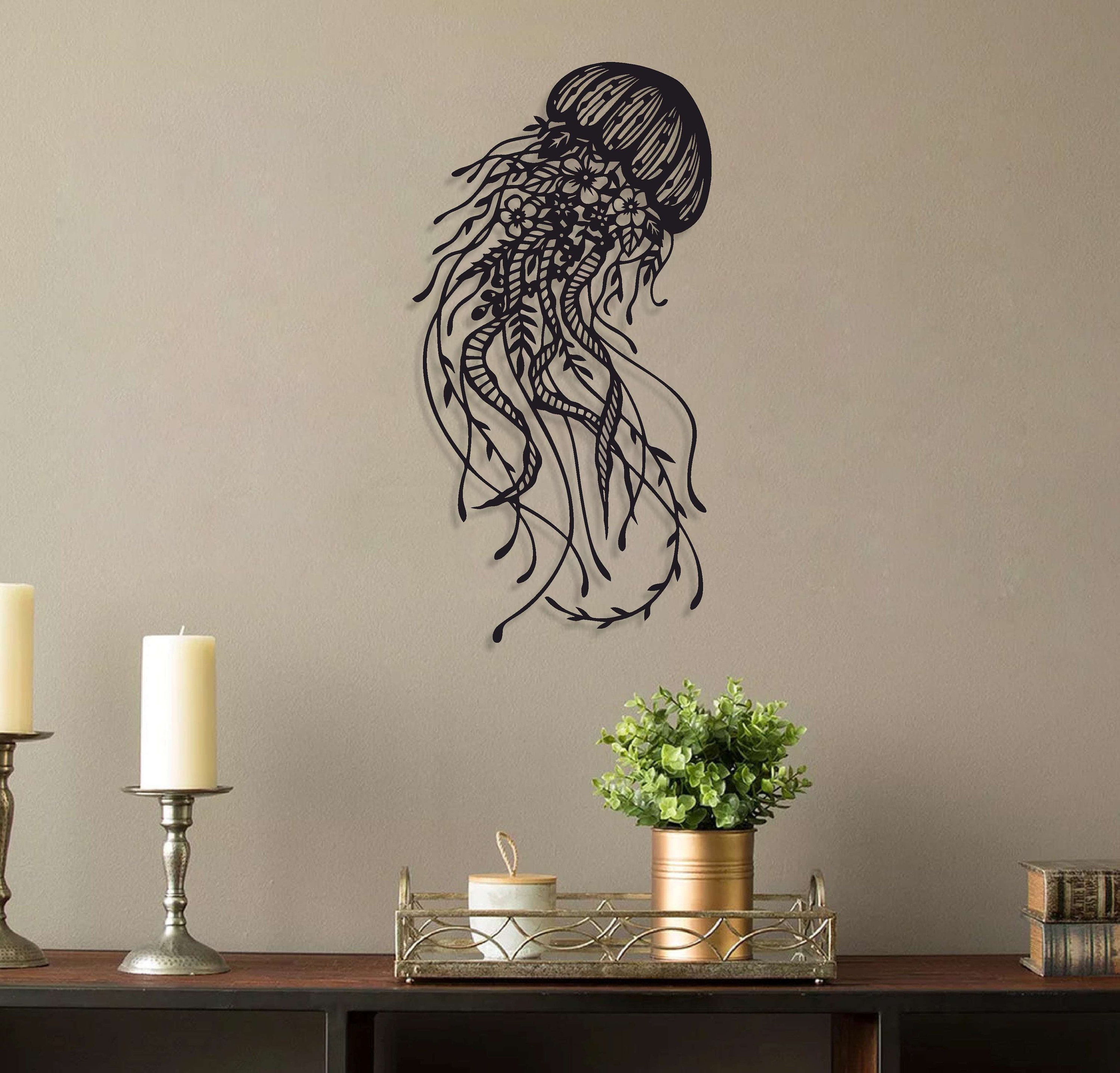 Jellyfish Metal Wall Art Jellyfish Metal Wall Decor Living - Etsy