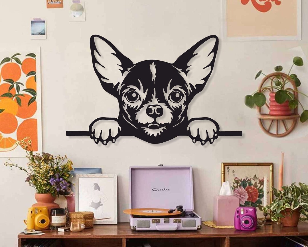 Metal Dog Wall Decor, Peeking Dog Metal Wall Art, Dog Lovers, Bedroom