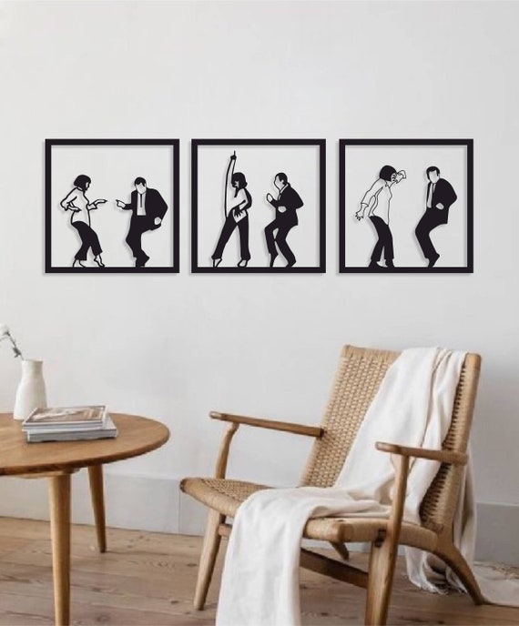 Pulp Fiction Metal Wall Set Pulp Fiction Dance Scene Metal Etsy
