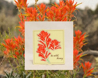 Be Wild, Honey/Wildflower Sticker - Waterproof Sticker