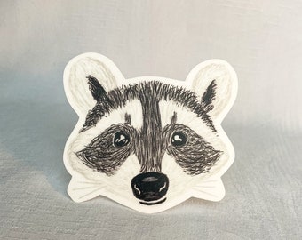 Raccoon Sticker | portrait