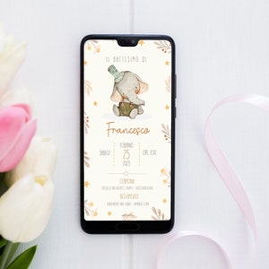 Invito Digitale Bimbo - invito festa - invito digitale personalizzato - battesimo - compleanno - bambino