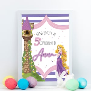 Poster di Benvenuto A4 - decorazione personalizzata - poster personalizzato - festa di Compleanno - festa a tema - stampabile