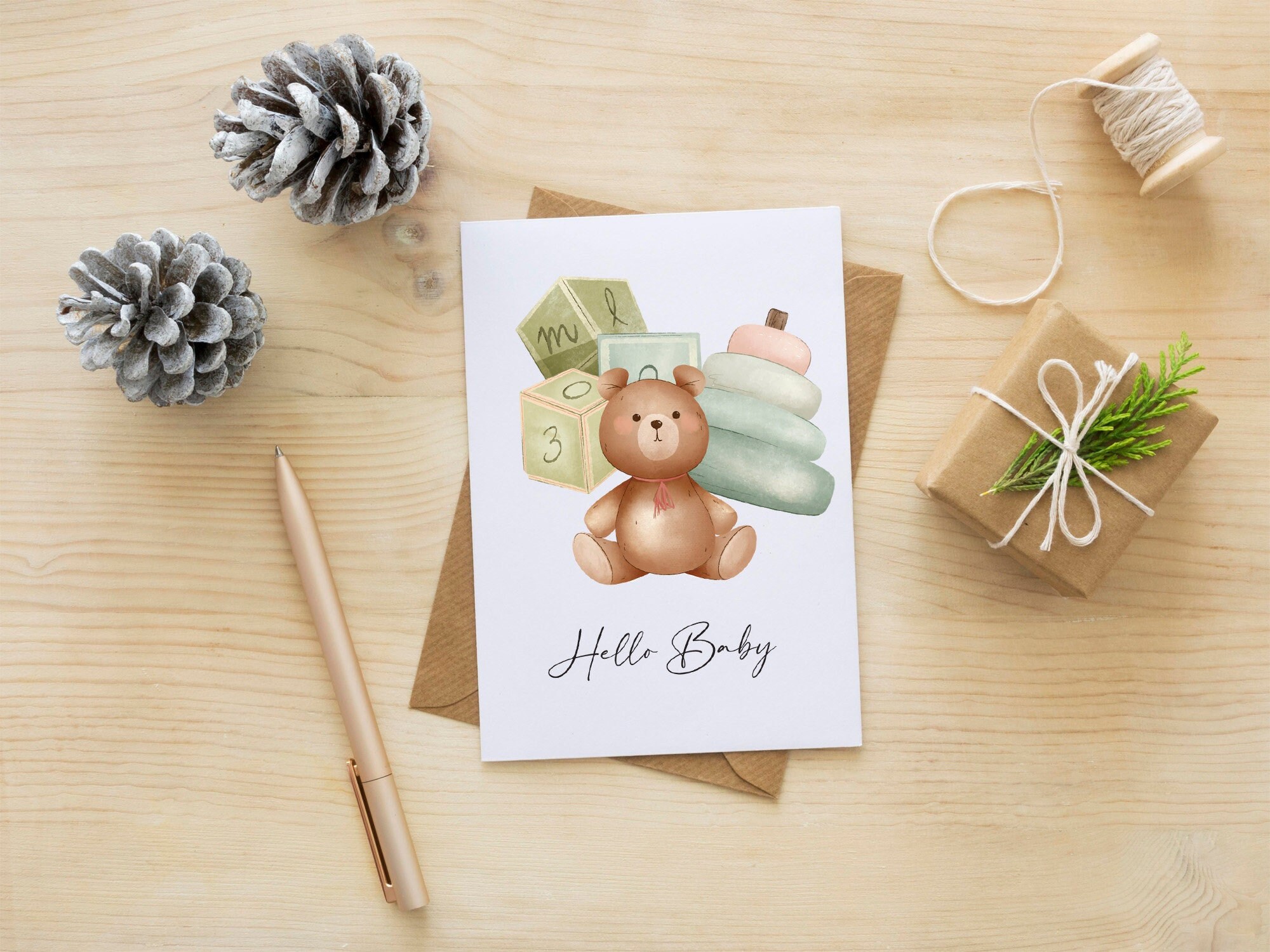 Biglietto Di Auguri A5 Con Busta Per Baby Shower – Nascituro – Design Lula – Congratulazioni Genitori - 2