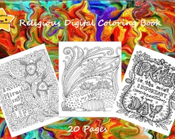 Religious Digital Coloring Book