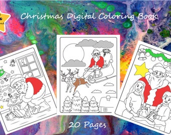 Christmas Digital Coloring Book