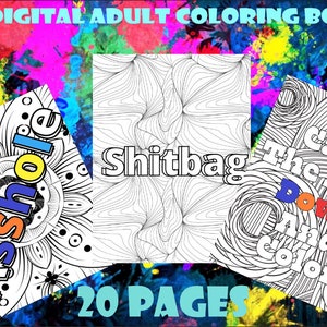 Adult Swear Word Coloring Book - Instant Download
