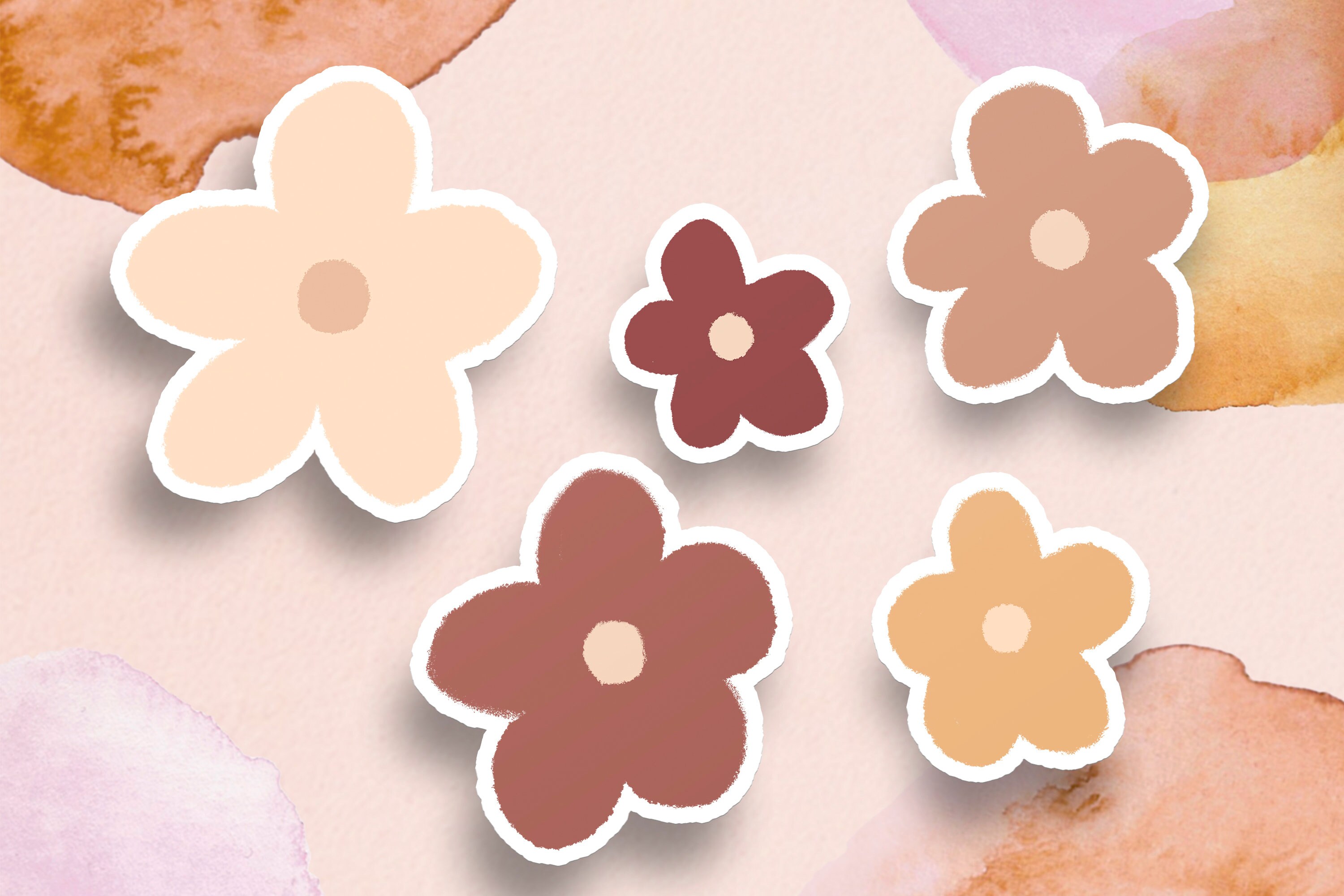 10 Dried Flower Stickers, Journaling Stickers, Pressed Flower