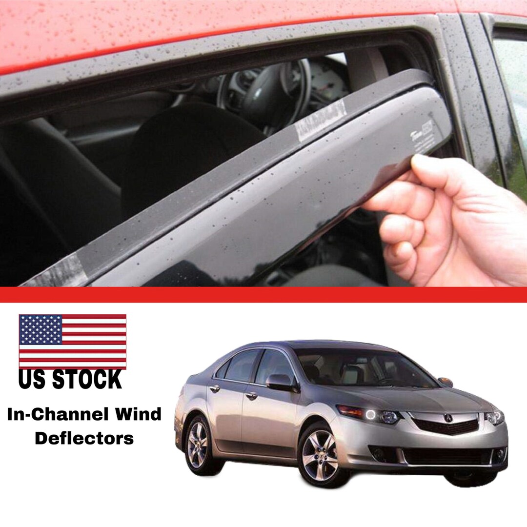 In CHANNEL Wind DEFLECTORS Rain Guards for ACURA Tsx 20092014 Etsy