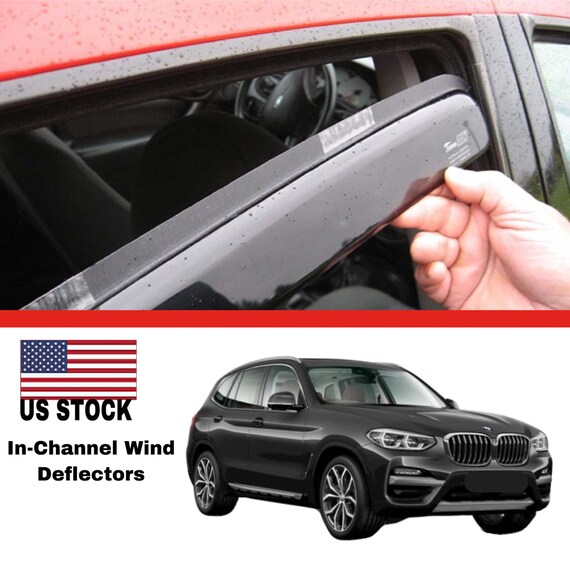 In Channel Wind DEFLECTORS Rain Guards for BMW X3 G01 2017 2020