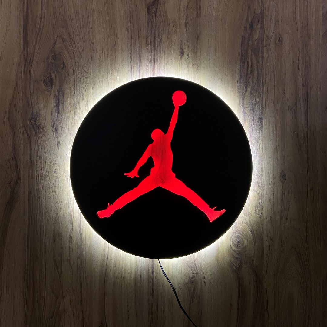 Jordan Led Sign Nike Air Led Sign Neon Sign Wooden Wall Etsy UK