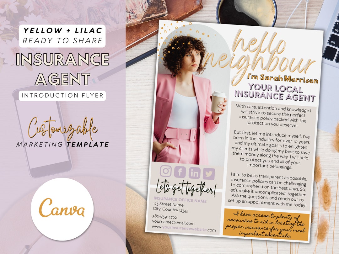 Insurance Agent Marketing Flyer Insurance Agent Introduction Flyer