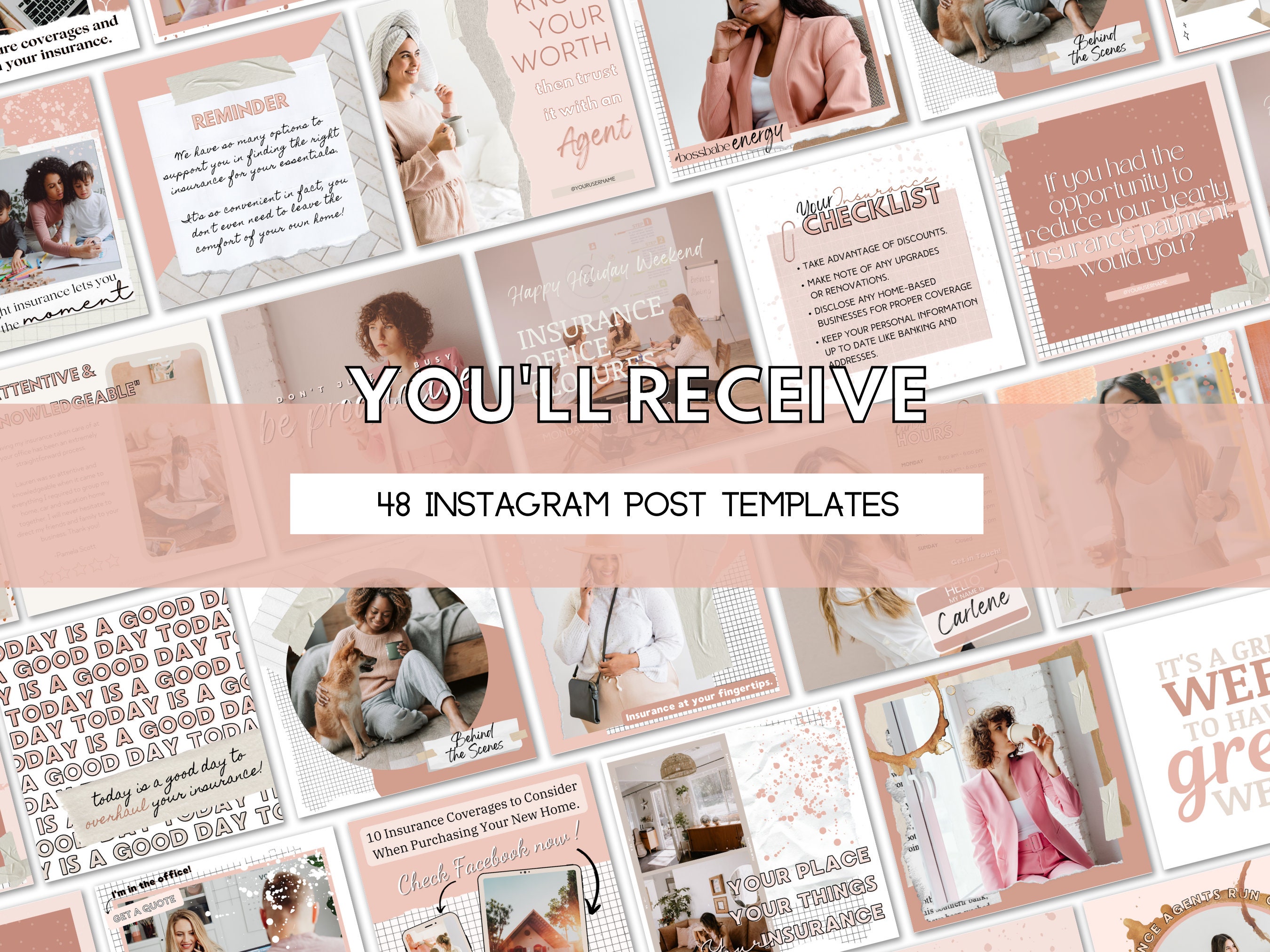 Instagram Post Template Canva | Social Media Templates for Insurance ...