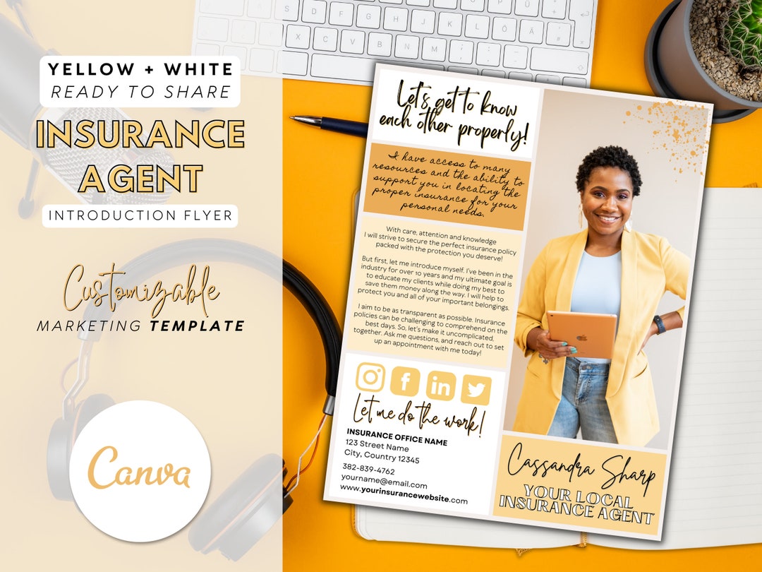 Insurance Agent Marketing Flyer Insurance Agent Introduction Flyer